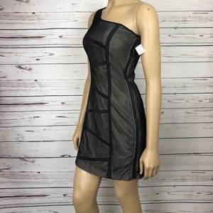 Akira Chicago Red Label Dress Mesh One Shoulder